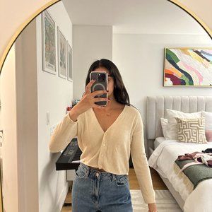 Cream Cropped Sweater